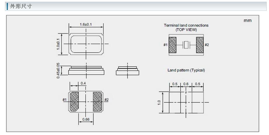 NX1610SA晶振规格书