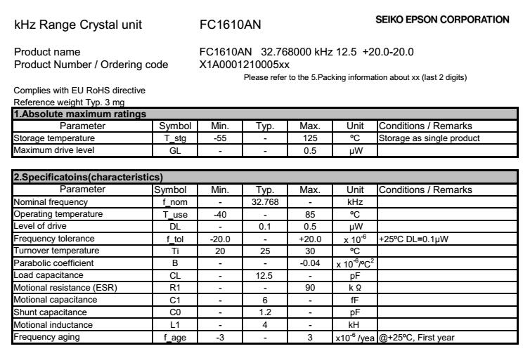 FC1610AN晶振规格书