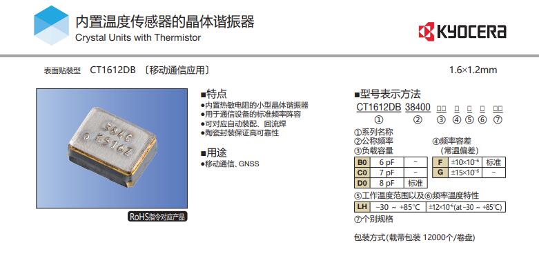 CT1612DB晶振规格书